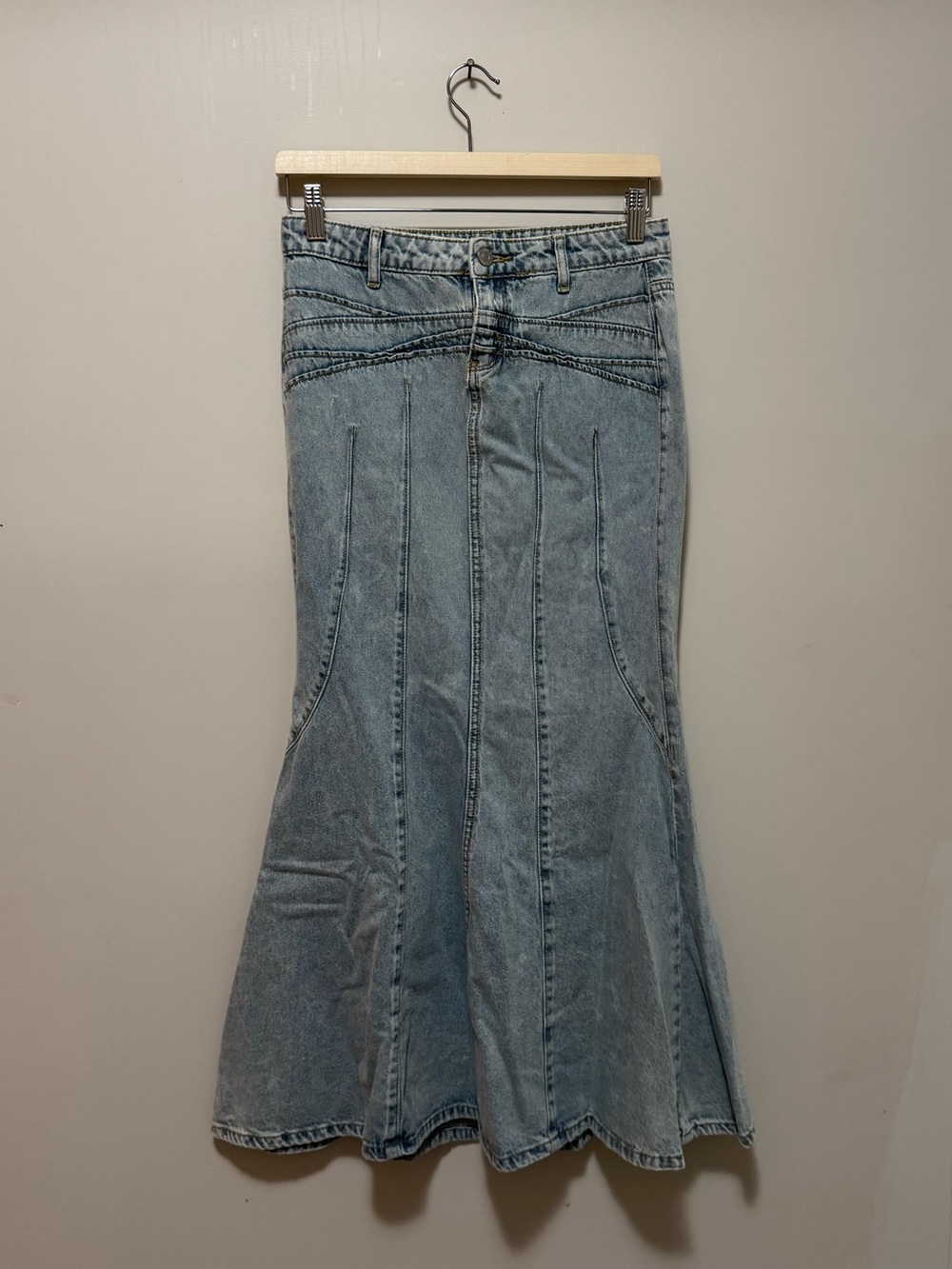 BDG Light Blue Kendall Denim Skirt (Mermaid)